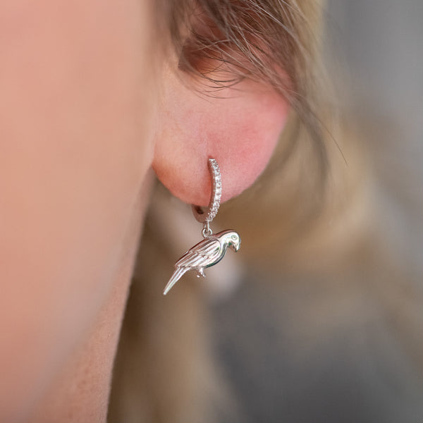 sera sera -jewellery-parrot earring - silver and gold collection