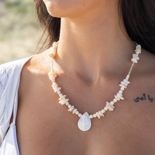 Sand Drop - Shell Bracelet and Necklace Set