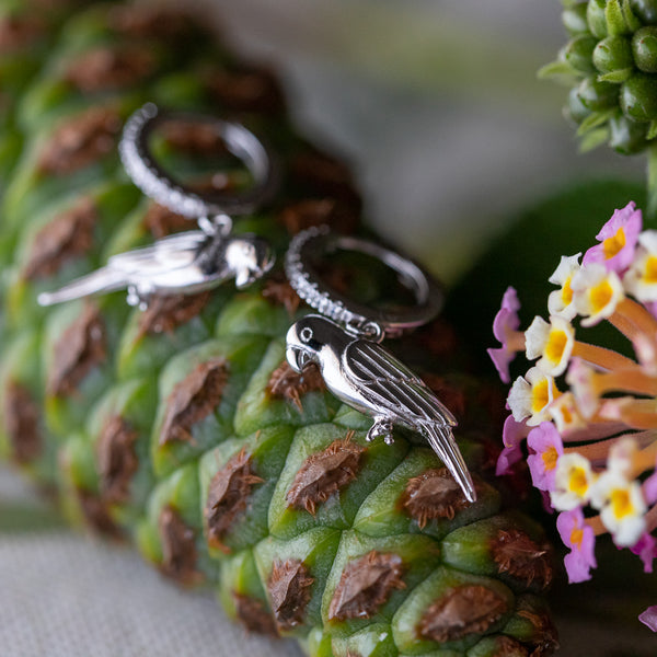 sera sera -jewellery-parrot earring - silver and gold collection
